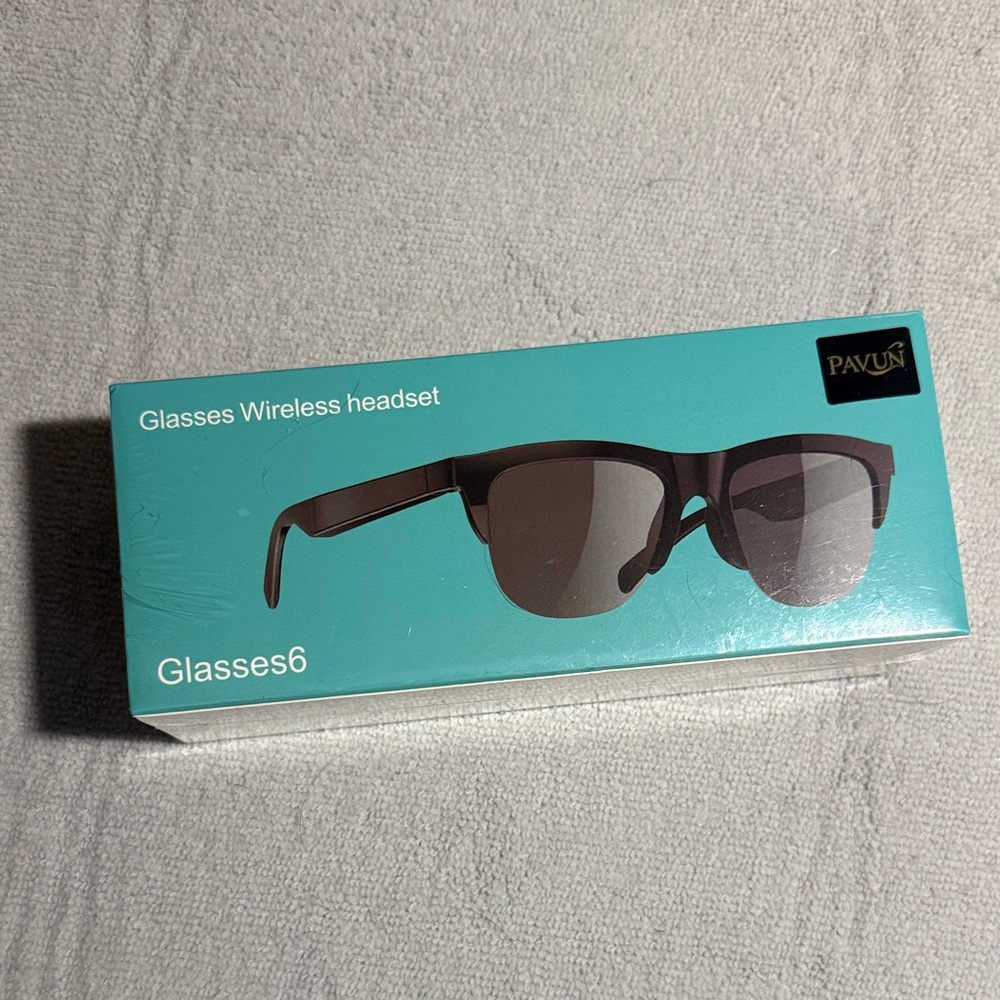 Black Glasses Wireless Headset with built in mic - Smart Touch - New!
